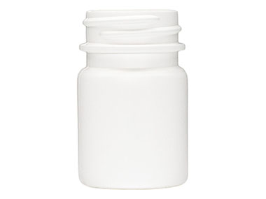 30 cc, 33/400 Finish, White, Bottles, HDPE, Round Packer