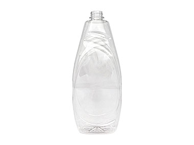 38 oz., 28/400 Finish, Clear, Bottles, PET, Dish Soap Style Oblong, Label Panel