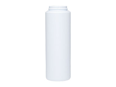 275 mL, 40mm Finish, White, Bottles, HDPE, Powder Sifter Style, Cylinder Round, Snap-On Finish