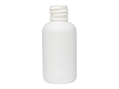 1 oz., 18/415 Finish, White, Bottles, HDPE, Boston Round