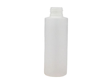 4 oz., 24/410 Finish, Natural, Bottles, HDPE, Cylinder Round