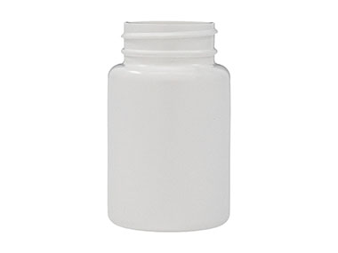 100 cc, 38/400 Finish, White, Bottles, HDPE, Round Packer