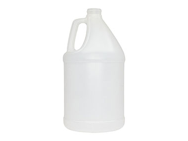 1 Gallon, 38/400 Finish, Natural, Bottles, HDPE, Round Handleware, Label Panel