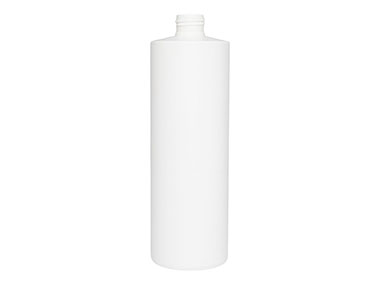 16 oz., 24/410 Finish, White, Bottles, HDPE, Cylinder Round