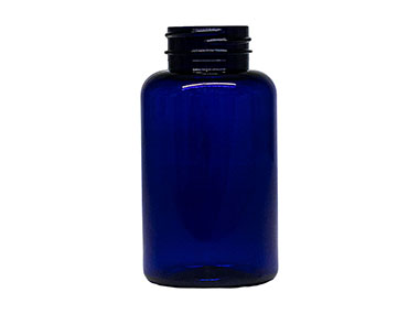 200 cc, 38/400 Finish, Cobalt Blue, Bottles, PET, Round Packer