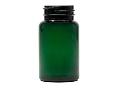 100 cc, 38/400 Finish, Green, Bottles, PET PCR, Round Packer