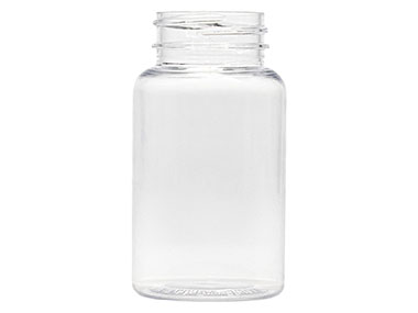 120 cc, 38/400 Finish, Clear, Bottles, PET, Round Packer