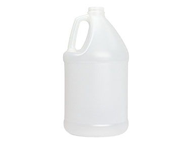 1 Gallon, 38/400 Finish, Natural, Bottles, HDPE, Round Handleware, Label Panel