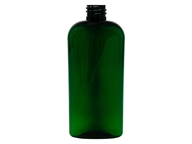 4 oz., 20/410 Finish, Green, Bottles, PET, Oval