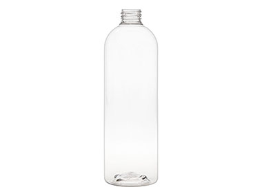 24 oz., 28/410 Finish, Clear, Bottles, PET, Bullet