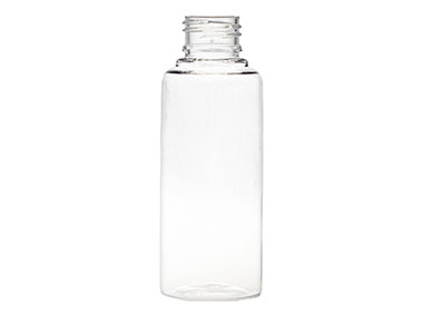 100 mL, 24/410 Finish, Clear, Bottles, PET, Modified Round