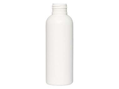 4 oz., 24/410 Finish, White, Bottles, HDPE, Bullet