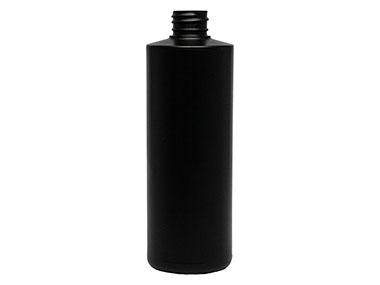 16 oz., 28/410 Finish, Black, Bottles, HDPE, Cylinder Round