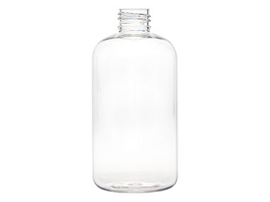 8 oz., 24/410 Finish, Clear, Bottles, PET, Boston Round
