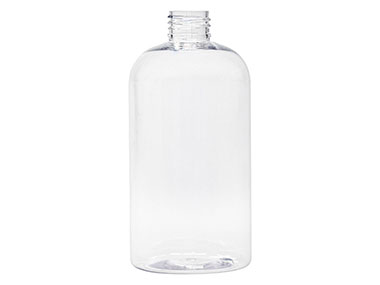 12 oz., 24/410 Finish, Clear, Bottles, PET, Boston Round