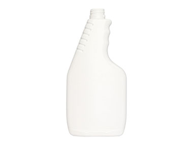 22 oz., 28 Mm Finish, White, Bottles, HDPE, Trigger Oblong, Pistol Grip