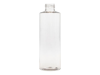 8 oz., 24/410 Finish, Clear, Bottles, PET, Cylinder Round