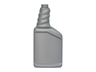 24 oz., 28/400 Finish, Silver, Bottles, HDPE, Trigger Oblong, Pistol Grip