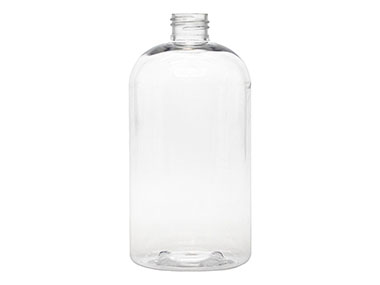 16 oz., 24/410 Finish, Clear, Bottles, PET, Boston Round