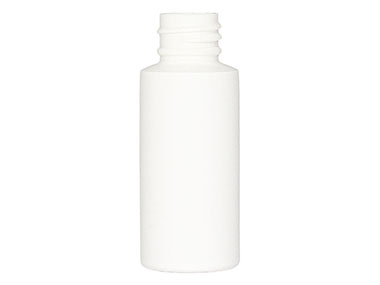 1 oz., 20/410 Finish, White, Bottles, HDPE, Cylinder Round