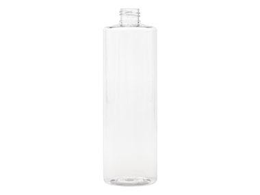 16 oz., 24/410 Finish, Clear, Bottles, PET, Cylinder Round