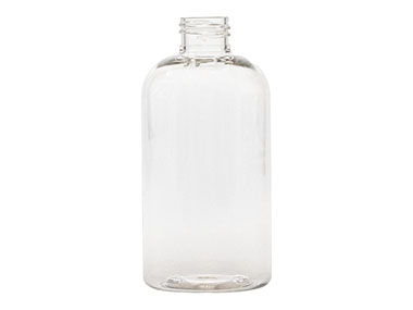8 oz., 24/410 Finish, Clear, Bottles, PET, Boston Round