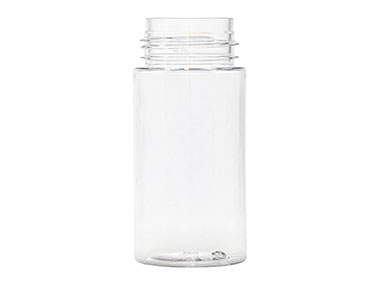 100 mL, 43mm Finish, Clear, Bottles, PET, Foamer Style, Cylinder Round