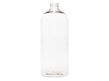32 oz., 28/410 Finish, Clear, Bottles, PET, Boston Round