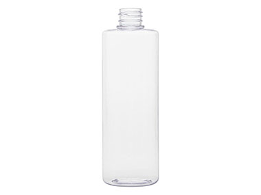 16 oz., 28/410 Finish, Clear, Bottles, PET, Cylinder Round