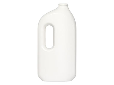 40 oz., 33/400 Finish, White, Bottles, HDPE, Detergent Style Oblong, Label Panel