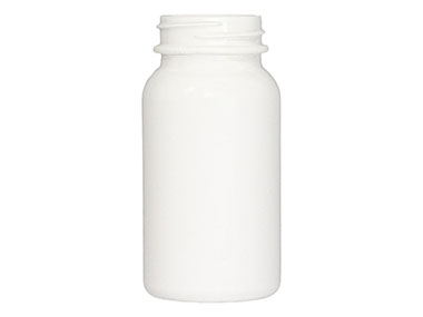 120 cc, 38/400 Finish, White, Bottles, HDPE, Round Packer