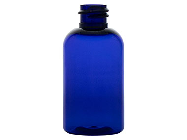 2 oz., 20/410 Finish, Cobalt Blue, Bottles, PET, Boston Round