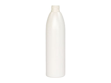 10 oz., 24/410 Finish, White, Bottles, HDPE, Tapered Bullet