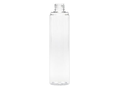 8 oz., 24/410 Finish, Clear, Bottles, Pet, Cylinder Round