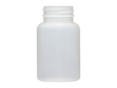 120 cc, 38/400 Finish, Natural, Bottles, HDPE, Round Packer