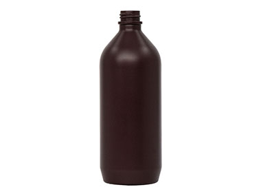16 oz., 24/400 Finish, Brown, Bottles, HDPE, Modified Round