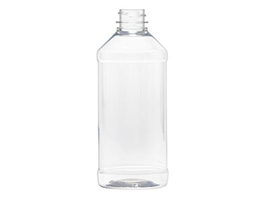 16 oz., 28/400 Finish, Clear, Bottles, Pet, Modern Round