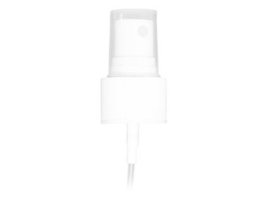 24/410 Finish, White, Sprayers, Fine Mist, Fine Ribbed, Clear Hood, 5 3/4" DT