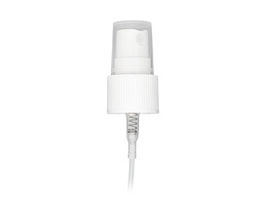 20/410 Finish, White, Sprayers, Fine Mist, Fine Ribbed, Clear Hood, 5 3/8" DT