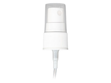 20/410 Finish, White, Sprayers, Fine Mist, Fine Ribbed, Clear Hood, 3 11/16" DT