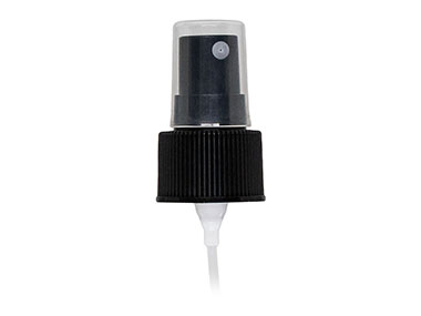 24/410 Finish, Black, Sprayers, Fine Mist, Fine Ribbed, Euromist, 5 13/16" DT
