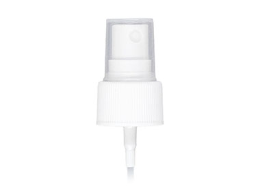24/410 Finish, White, Sprayers, Fine Mist, Fine Ribbed, Clear Hood, 4 3/4" Dt