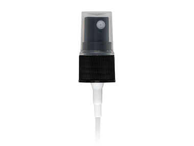 18/400 Finish, Black, Sprayers, Fine Mist, Fine Ribbed, Clear Hood, 4 5/16" Dt