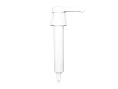 38/400 Finish, White, Pumps, Lotion, Fine Ribbed, Lock Down, 15cc, 11 3/8" DT