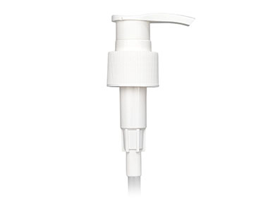 24/410 Finish, White, Pumps, Lotion, Fine Ribbed, Lock Down, 1.5cc, 6 1/8" DT