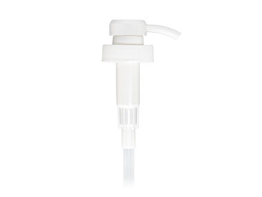 38/400 Finish, White, Pumps, Lotion, Fine Ribbed, Lock Down, 11 7/16" Dt