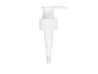 28/410 Finish, White, Pumps, Lotion, Fine Ribbed, Lock Down, 2cc, 11 5/16" Dt