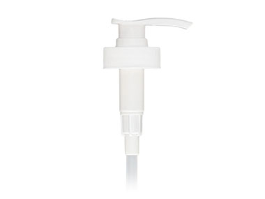38/400 Finish, White, Pumps, Lotion, Fine Ribbed, Lock Down, 3.5cc, 10 15/16" Dt