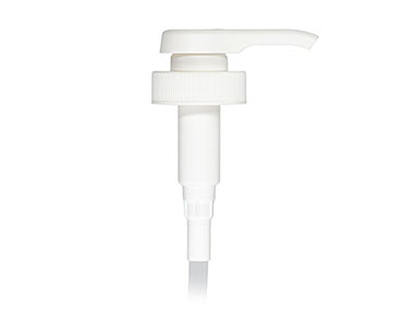 38/400 Finish, White, Pumps, Lotion, Fine Ribbed, Lock Down, 4cc, 11" Dt