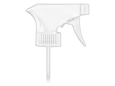 28/400 Finish, White, Sprayers, Trigger, Spray/Stream/Off, 9 1/4" DT